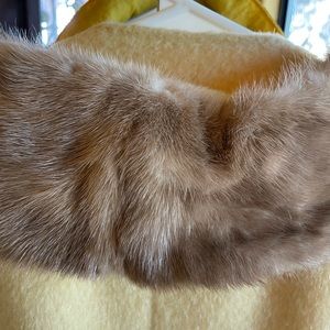 Vintage peacoat wool and mohair fur lining medium